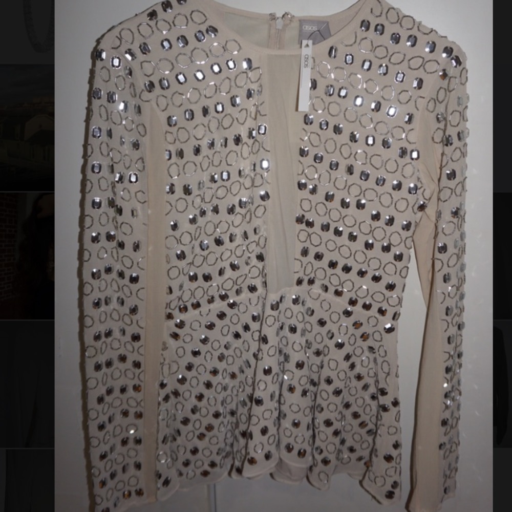 Peplum beaded ASOS shirt